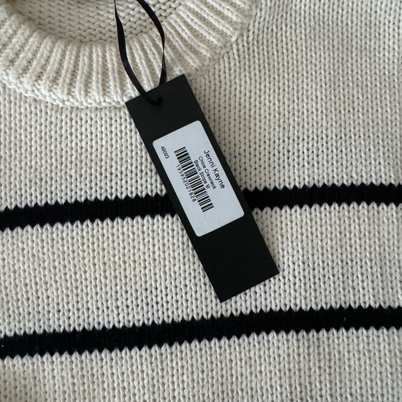 Jenni Kayne Chloe Black and White Striped Sweater M * NWT* - Picture 2 of 3